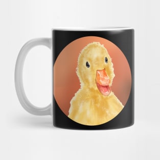 duckling. cute yellow bird in the circle Mug